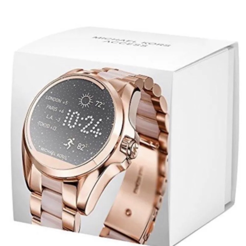 Michael Kors Rose Gold Bradshaw Smartwatch MKT5013- used but New with box only